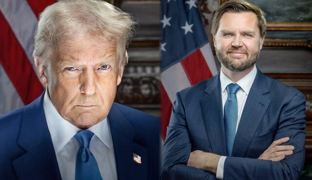 Donald Trump y JD Vance revelan sus retratos previo a la investidura de Estados Unidos. Foto: composición LR