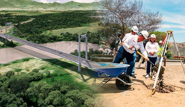 El puente Carrasquillo en Piura, una imponente infraestructura, mejorará significativamente la movilidad en la región. Foto: composición LR/MTC.