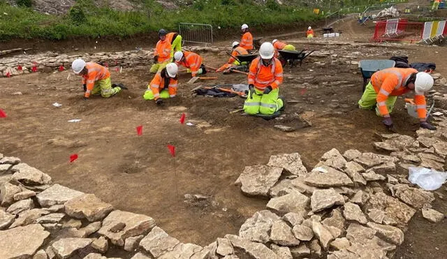 Descubren antigua estación de servicio romana en Gloucester, Inglaterra. Foto: Oxford Cotswold Archaeology