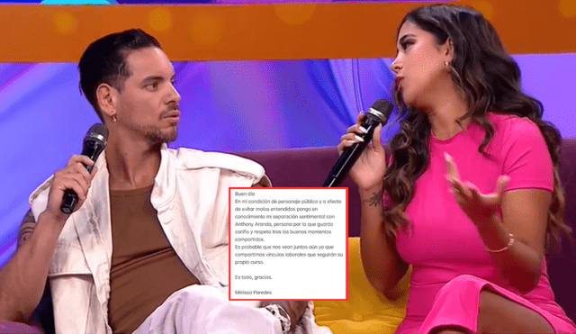 Melissa Paredes habló sobre su separación con Anthony Aranda antes de su boda. Foto: Composición LR/América