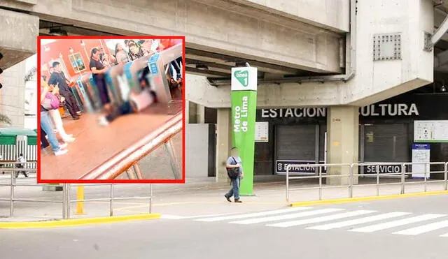 Balacera en estación La Cultura de la Línea 1 del Metro de Lima. Foto: composición LR/difusión/Andina