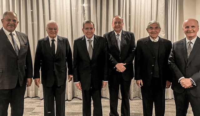 Edmundo González se reunió con Rafael Ángel Calderón, José María Figueres, Miguel Ángel Rodríguez, Óscar Arias y Luis Guillermo Solís. Foto: X/@EdmundoGU