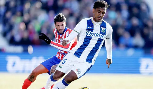 Renato Tapia jugó hasta el minuto 71 en el Atlético Madrid vs Leganés. Foto: difusión