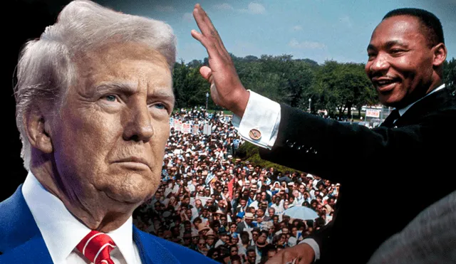 Trump regresa a la Casa Blanca en un día histórico junto a la conmemoración de Martin Luther King Jr. Foto: composición LR