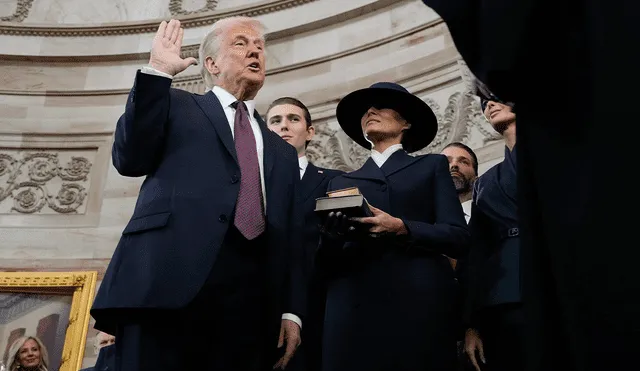 El presidente de Estados Unidos, Donald Trump, juró como presidente de Estados Unidos. Foto: AFP