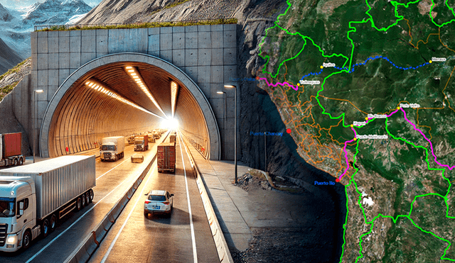 Túnel atravesará la sierra de Puno y sería la principal vía para el transporte de carga. Foto: composición de Gerson Cardoso/IA/Universidad Pacífico