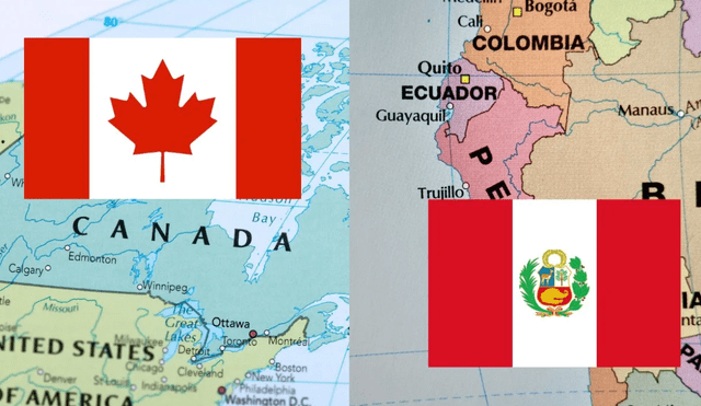 Las banderas de Perú y Canadá comparten varias similitudes visuales y simbólicas, a pesar de las diferencias en sus historias y contextos. Foto: composición LR/Somos Cosmos