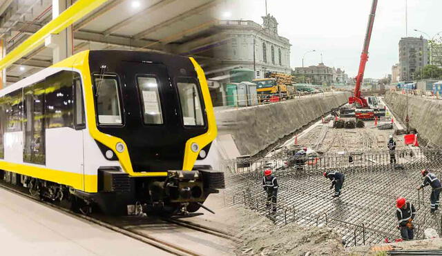 Los paraderos de la Línea 2 del Metro de Lima continúan siendo construidos. Foto: composición LR/Andina