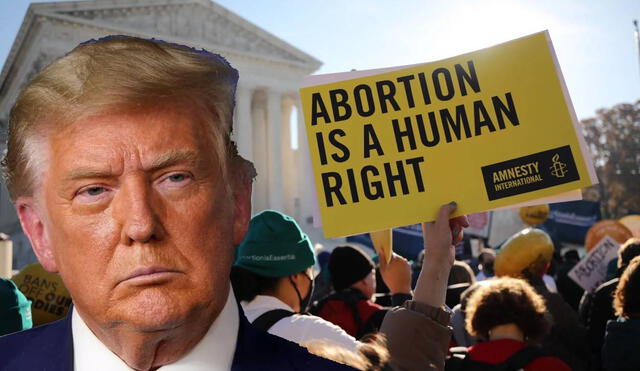 Donald Trump en contra del aborto en Estados Unidos. Foto: composición LR / AFP