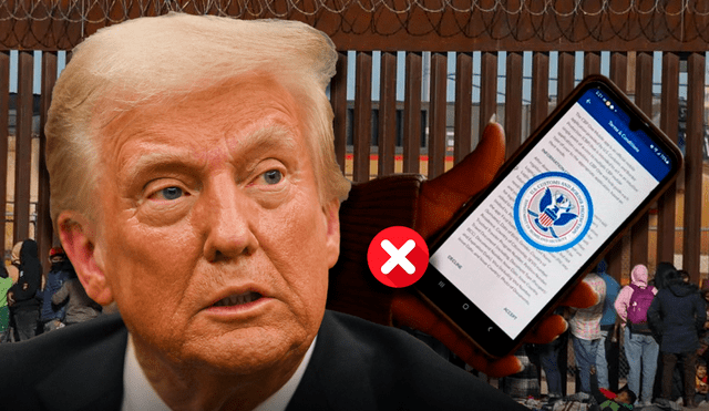 Donald Trump firmó un decreto para eliminar la app CBP One en su primer día como presidente 47.º de Estados Unidos. Foto: composición LR/EFE/AFP