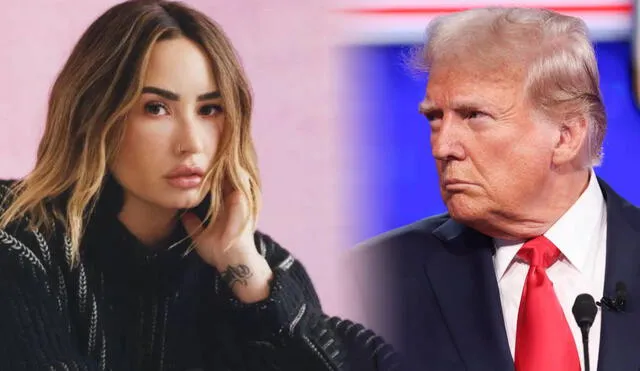 Demi Lovato en contra de la política de Trump de eliminar el género no binario. Foto: composición LR/ Billboards