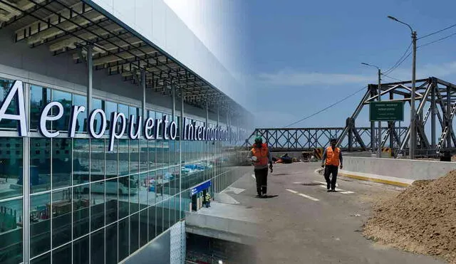 No hay acceso peatonal hacia el Aeropuerto Jorge Chávez. Foto: composición LR/Rosario Rojas