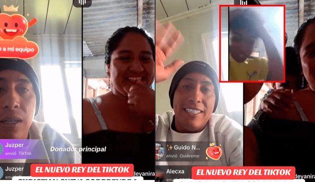 Christian Cueva se hace viral con cada transmisión en vivo de TikTok. Foto: Composición LR/TikTok