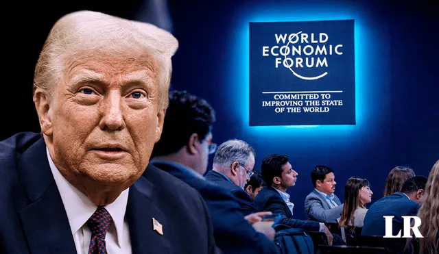 Donald Trump hizo acto de presencial virtual en el WEF. Foto: La República/WEF