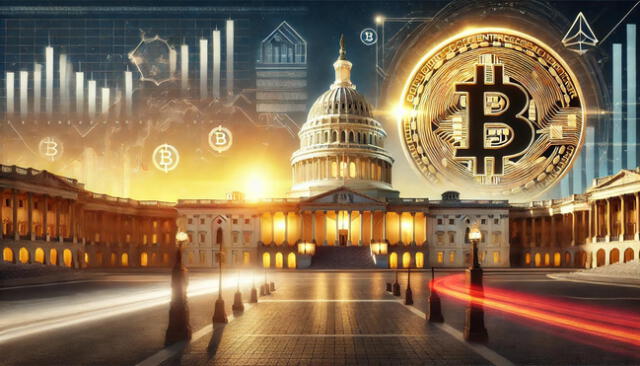 Bitcoin y la Casa Blanca. Foto: La República/IA