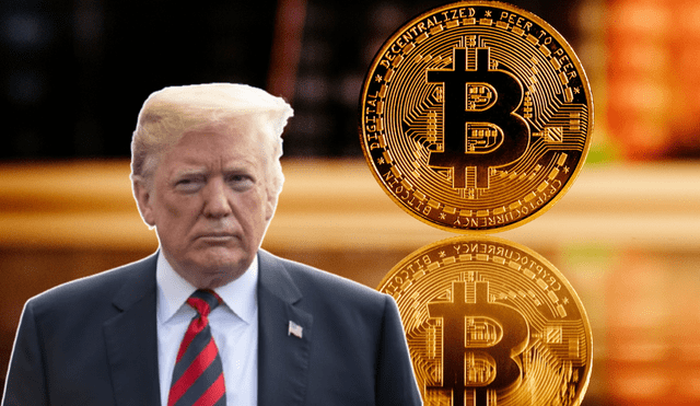 Donald Trump y los bitcoins. Foto: composición LR/ANDINA/Pexels