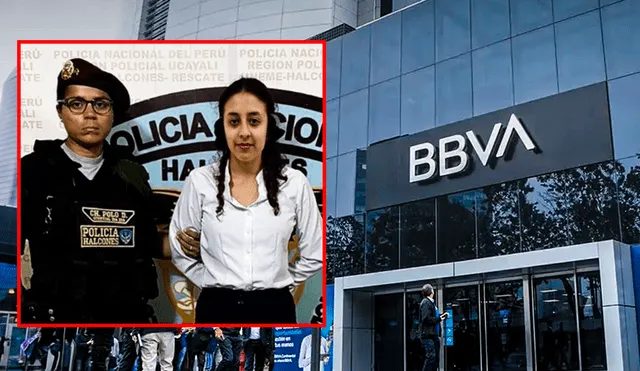 Cajera del BBVA fue detenida con dinero en efectivo, que sería parte de la suma robada. Foto: composición de Jazmin Ceras/Radio Nacional/BBVA (referencial)/La República