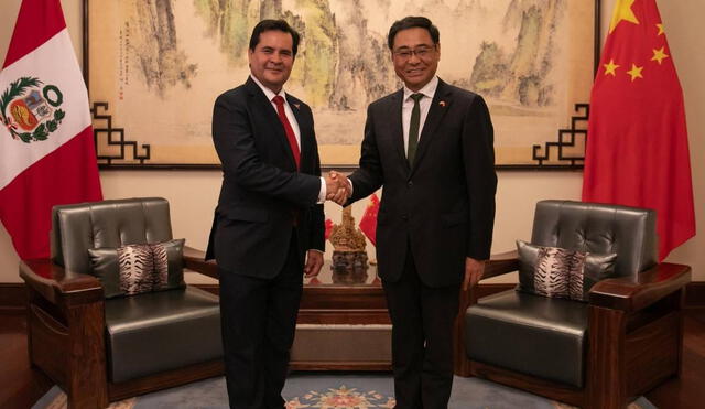 Federico Tong, presidente del IPD, se reunió con el Ministro encargado de la embajada de la República Popular China. Foto: difusión