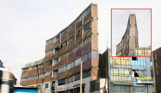 El edificio más estrecho de Lima sigue en pie, desafiando las advertencias sobre el grave peligro que representa para la seguridad pública. Foto: Carlos Félix / URPI-LR