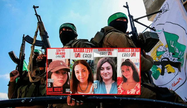 Las soldados liberadas habían sido capturadas durante un ataque de Hamás el 7 de octubre de 2023 a Israel. Foto: composición LR/AFP/Anas-Mohammed.