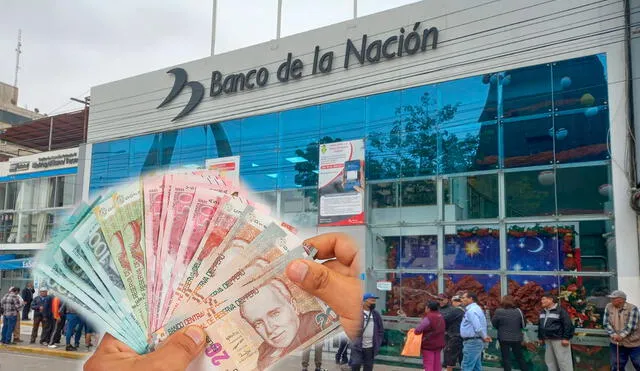 Trabajadores del sector público y pensionistas pueden cobrar su dinero en el Banco de la Nación. Foto: Composición LR/Andina.