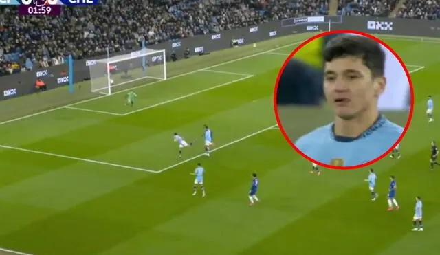 Abdukodir Khusanov debutó como futbolista del Manchester City ante  Chelsea. Foto: captura/ESPN