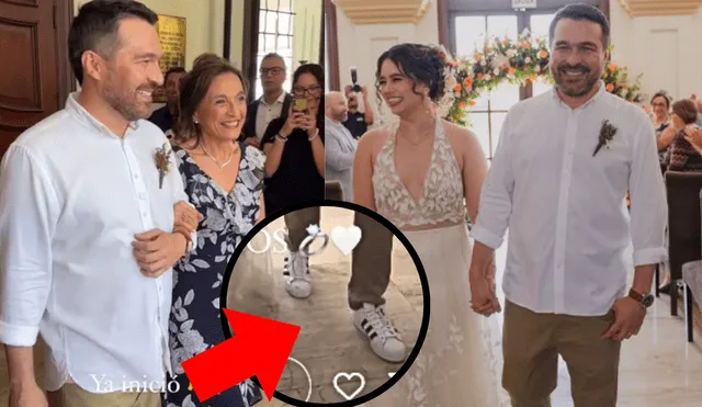 Giacomo Bocchio usó un atuendo informal en su boda. Foto: Composición LR/Brenda Dávila/Instagram