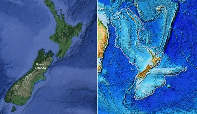 Un grupo de científicos han mostrado la cartografía de Zelandia, el misterioso octavo continente del planeta Tierra. Foto: composición LR/El Tiempo