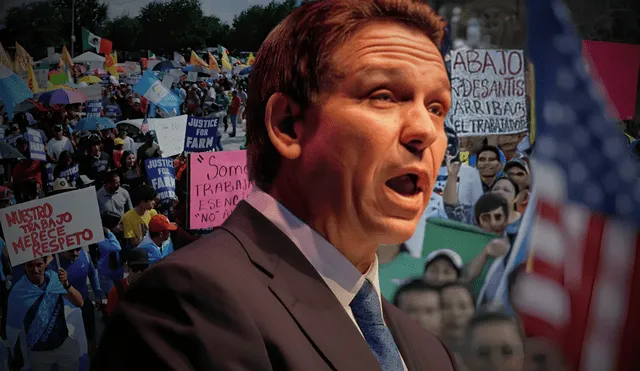 Las nuevas leyes firmadas por Ron DeSantis representan un desafío significativo para los inmigrantes indocumentados en Florida. Foto: composición LR/AP