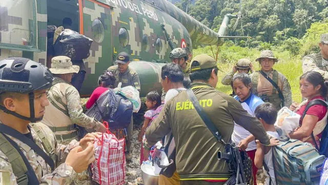 Ejército peruano rescató a comunidad nativa de Amazonas.