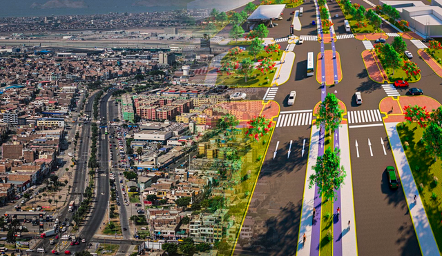 Inicia la renovación de la avenida Tomás Valle para conectar el Aeropuerto Jorge Chávez con Lima Norte. Foto: Andina