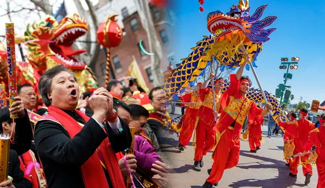 El Año Nuevo Chino es una festividad vibrante y colorida que se celebra en muchas ciudades de Estados Unidos. Foto: composición LR/ Share America