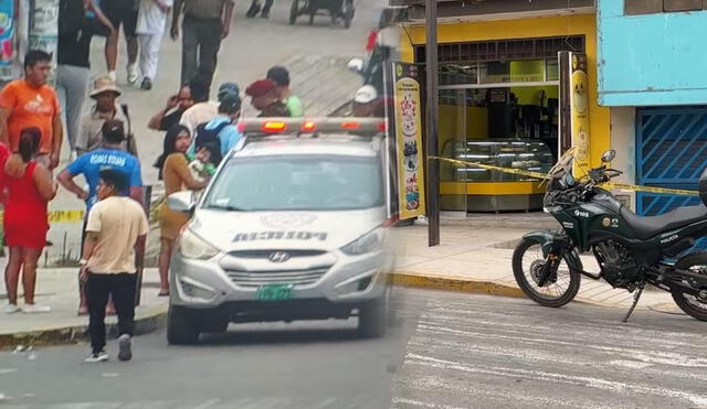 Sujetos a bordo de una motocicleta acribillaron a un joven en la avenida Horacio, en Huaycán/Foto: Composición LR