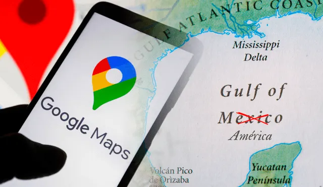 Google Maps cambiará el nombre de 'Golfo de México' a 'Golfo de América' en sus mapas para internautas estadounidenses. Foto: Composición LR