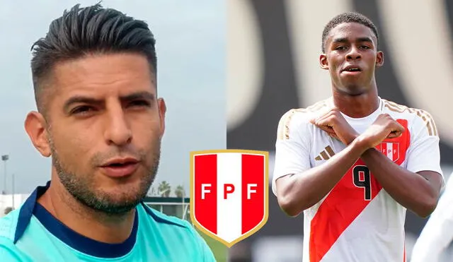 Carlos Zambrano defendió a Víctor Guzmán ante los 'dardos' que recibe por su actuación con perú sub-20. Foto: composición LR/La Bicolor/X/captura de X/@wilogilsports