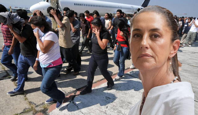 Claudia Sheinbaum crea plan para proteger a inmigrantes mexicanos deportados. Foto: composición LR/ CNN