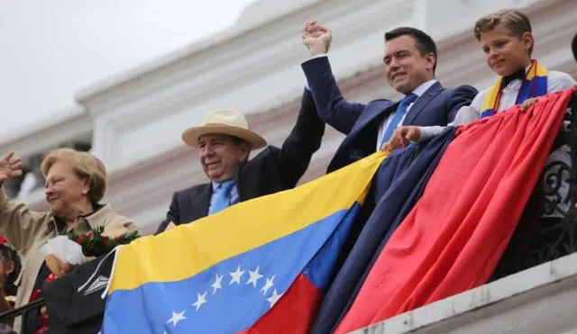 Desde el Palacio de Carondelet, casa de gobierno ecuatoriana, González Urrutia hizo un llamado a la unidad. Foto: El Comercio.