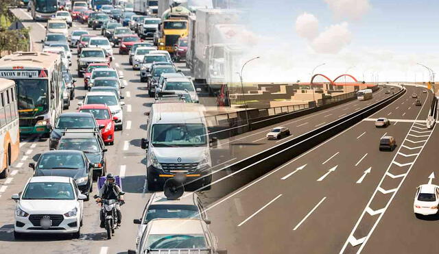 Nueva Vía Expresa Norte buscará optimizar los tiempos de viaje y reducir la congestión vehicular. Foto: composición LR/Andina