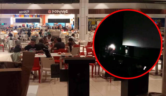 Las funciones del cine del centro comercial tuvieron que ser suspendidas por la falta de luz. Foto: composición LR/difusión