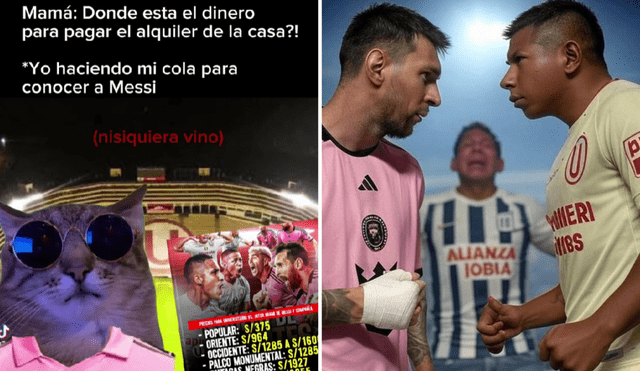 Usuarios compartieron divertidos memes ante el enfrentamiento entre Universitario y el Inter de Miami. Foto: composición LR/TikTok/X/@elmascampeon