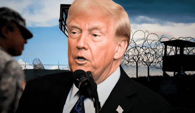 Donald Trump enviará a los inmigrantes indocumentados a la cárcel de la Bahía de Guantánamo para garantizar la seguridad de Estados Unidos. Foto: composición LR/AFP/BBC