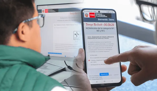 El simulacro del examen de manejo está disponible para múltiples plataformas, vía MTC. Foto: composición LR/Andina