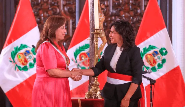 Leslie Urteaga juramenta como ministra del Ministerio de Desarrollo e Inclusión Social. Foto: Presidencia del Perú