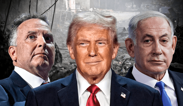 La cercanía entre Trump y Netanyahu se ha evidenciado en sus primeras semanas de gobierno, con el levantamiento de sanciones a colonos, el envío de bombas y la propuesta de deportar gazatíes. Foto: Composición LR.