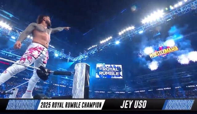 Jey Uso participó en el Royal Rumble 2025 como el número 20 y luchó por más de 37 minutos. Foto: captura