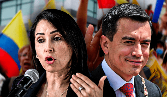 Según las últimas encuestas, los principales favoritos para la presidencia son Daniel Noboa y Luisa González. Foto: Composición LR/AFP.