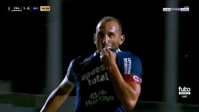 Hernán Barcos ingresó por Paolo Guerrero. Foto: captura de ESPN