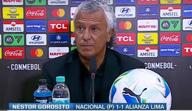 Néstor Gorosito dirigió su primer partido oficial como DT de Alianza Lima en la Copa Libertadores. Foto: captura/ESPN