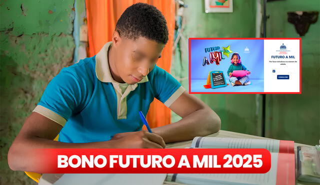 El Bono Futuro a Mil 2025 está destinado a apoyar a familias con hijos inscritos en escuelas públicas del país. Foto: composición LR