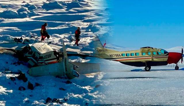 La Guardia Costera de EE. UU. confirmó que no hubo sobrevivientes y que el mal tiempo complicó las labores de recuperación del Cessna 208B Grand Caravan en Alaska. Foto: composición LR/ El Español